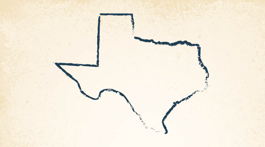 outline of state of texas