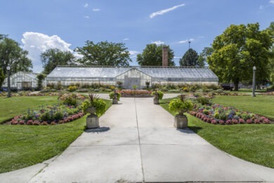 greenhouse in park
