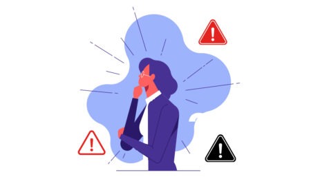 illustration of woman thinking deeply