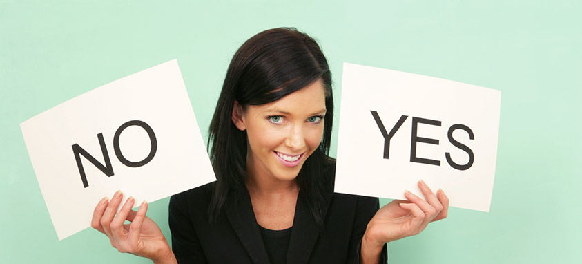 saying yes/no in decision making