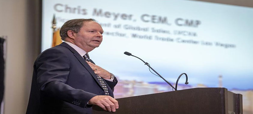 Chris Meyer, LVCVA vice president of global sales at WTC Las Vegas