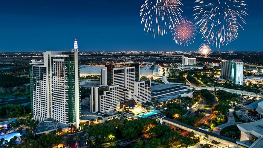 Downtown Orlando at night