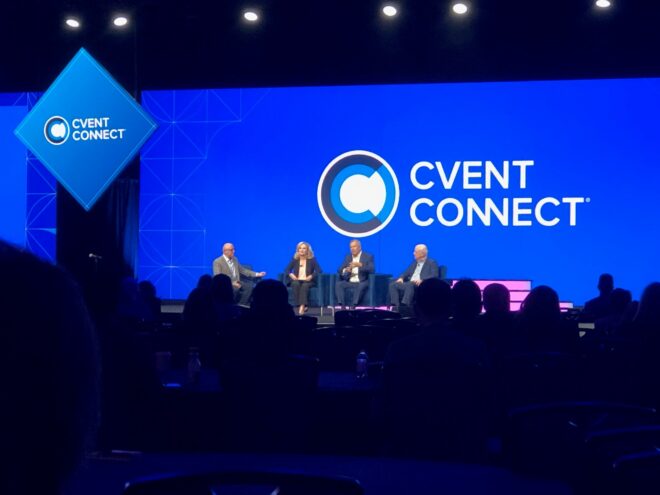 A Cvent Connect panel during the convention.