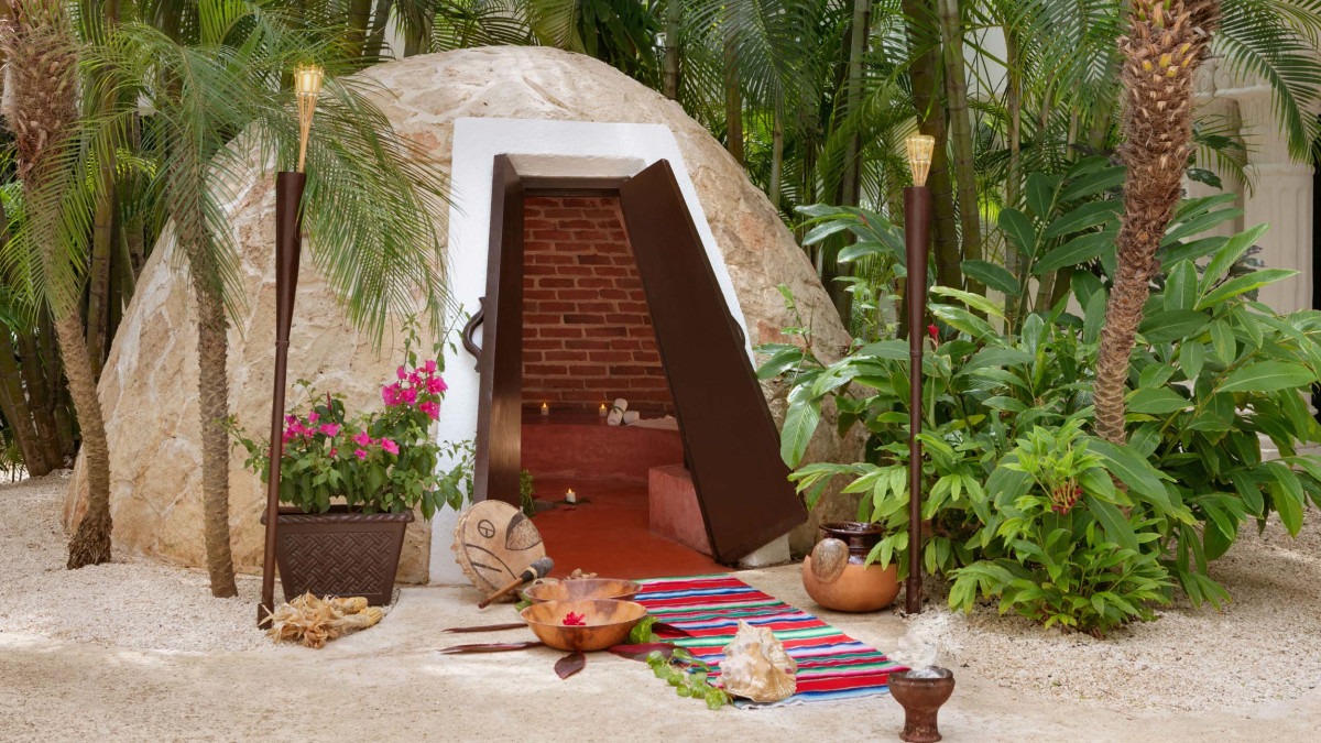 ritual spa at temazcal at hilton playa del carmen in mexico