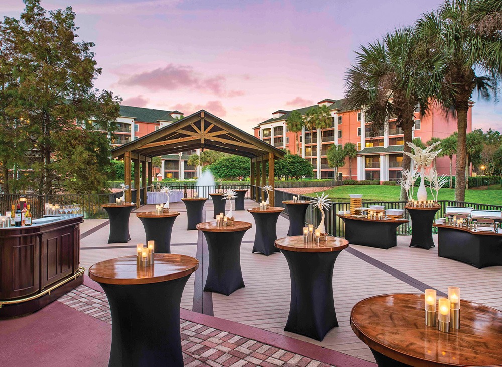 The renovated outdoor event space of Caribe Royale Resort.