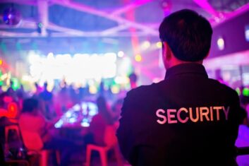 security standing around during party