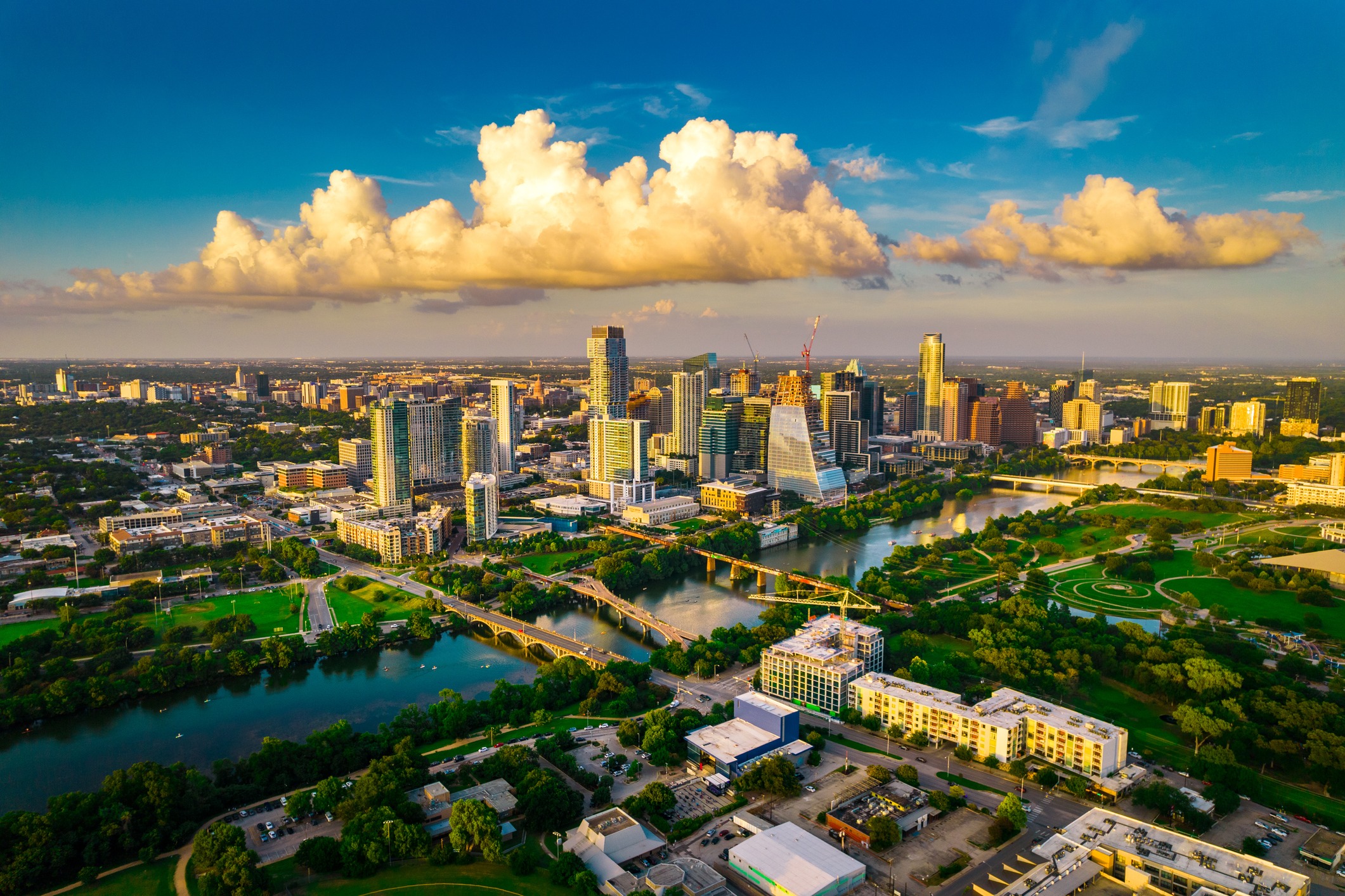 Golden Hour Austin Texas Skyline