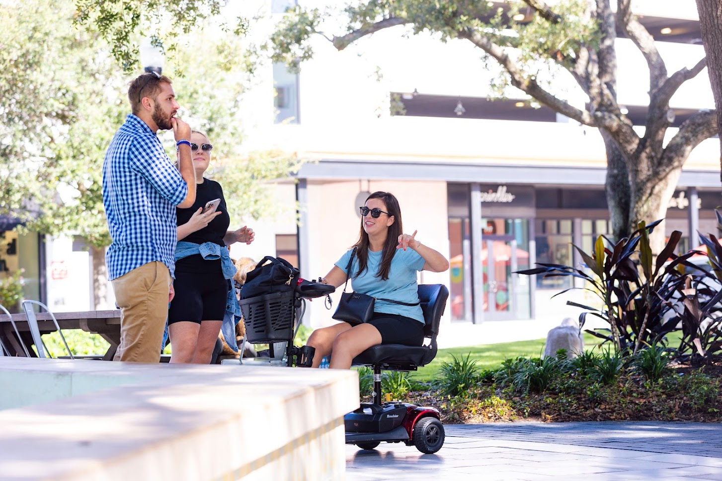 Visit Tampa Bay Disability Ambassador Chelsea Bear at Hyde Park Village