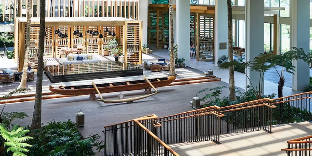 lobby space at Mauna Lani Auberge Resorts Collection