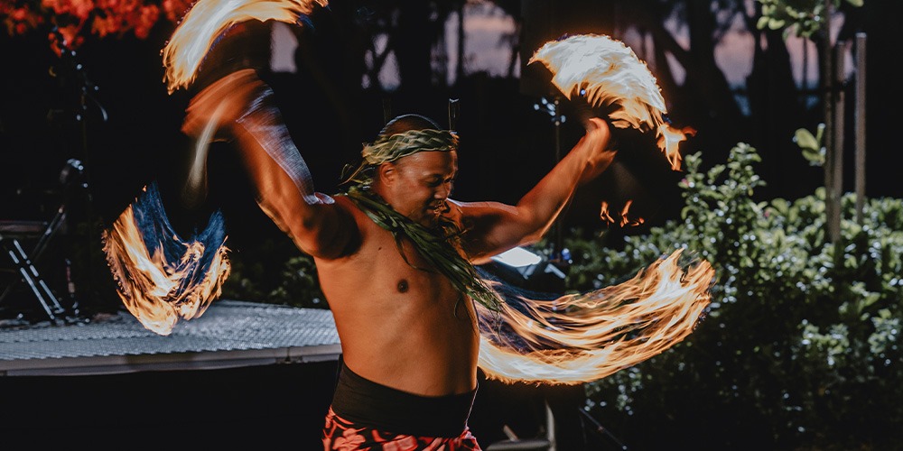 Fire Dancer at Turtle Bay Resort Oahu in hawaii