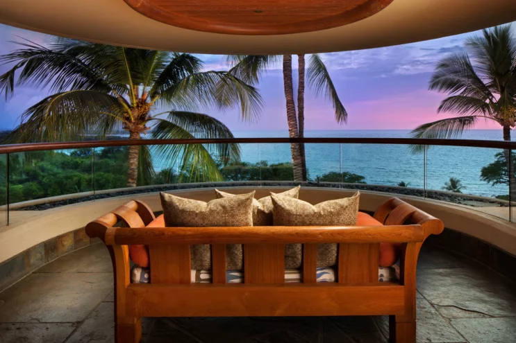 exterior room in lobby of Westin Hapuna Beach in hawaii