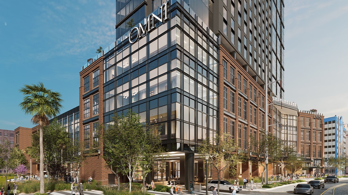 Omni New Orleans exterior rendering