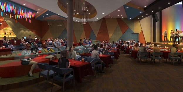 rendering of the matrix club space
