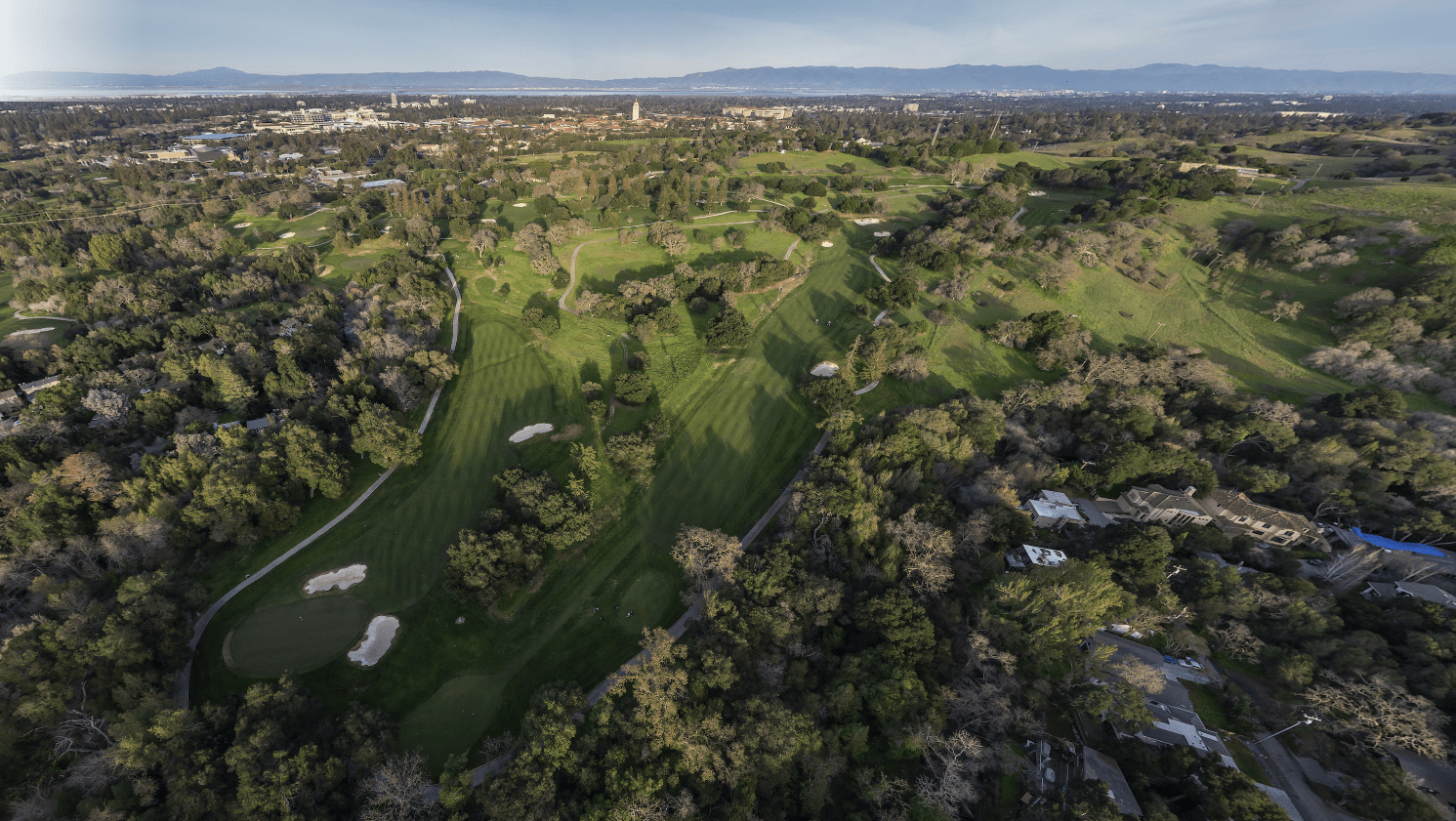 Aerial view of Stanford Golf Course