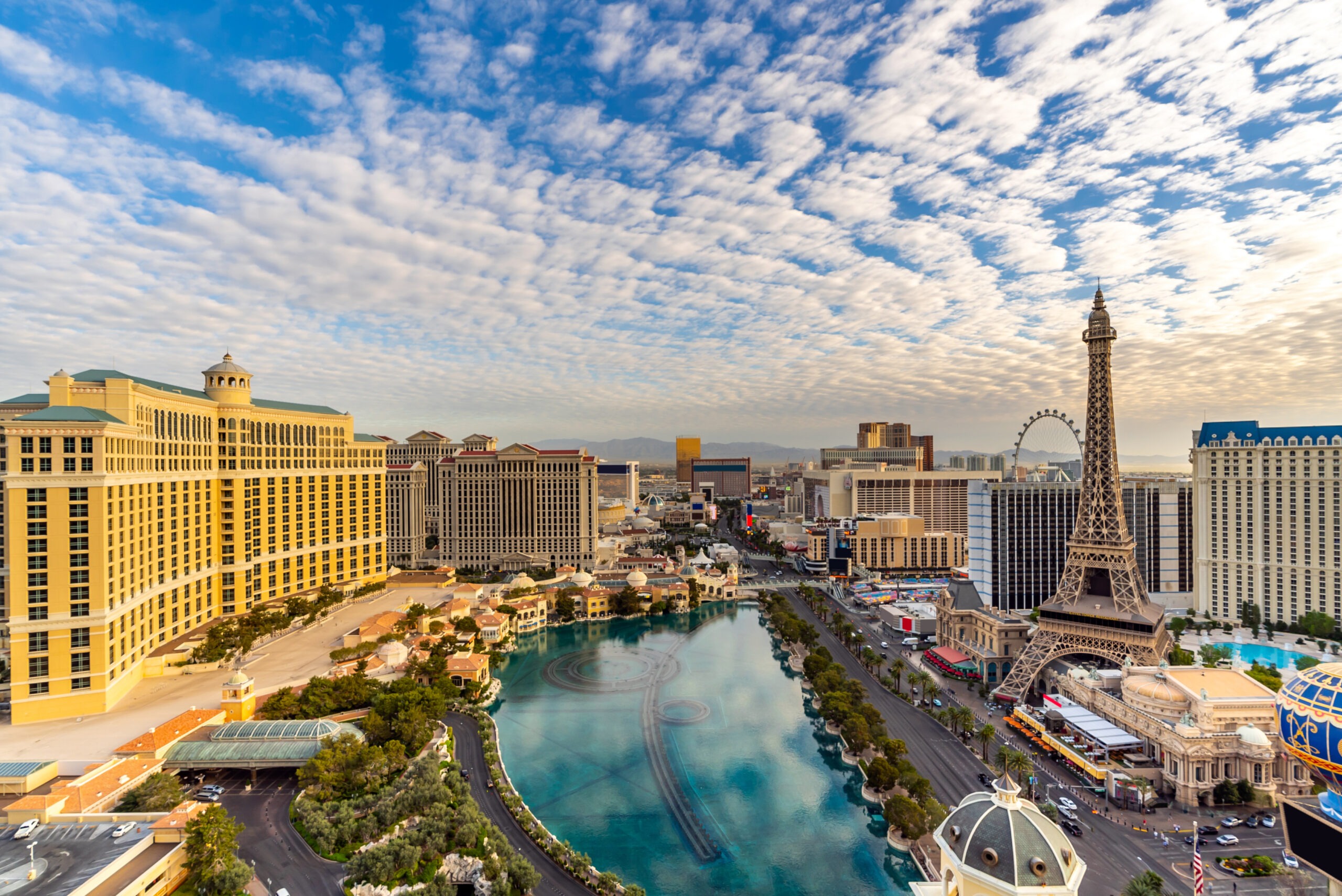aerial view of Las Vegas Strip