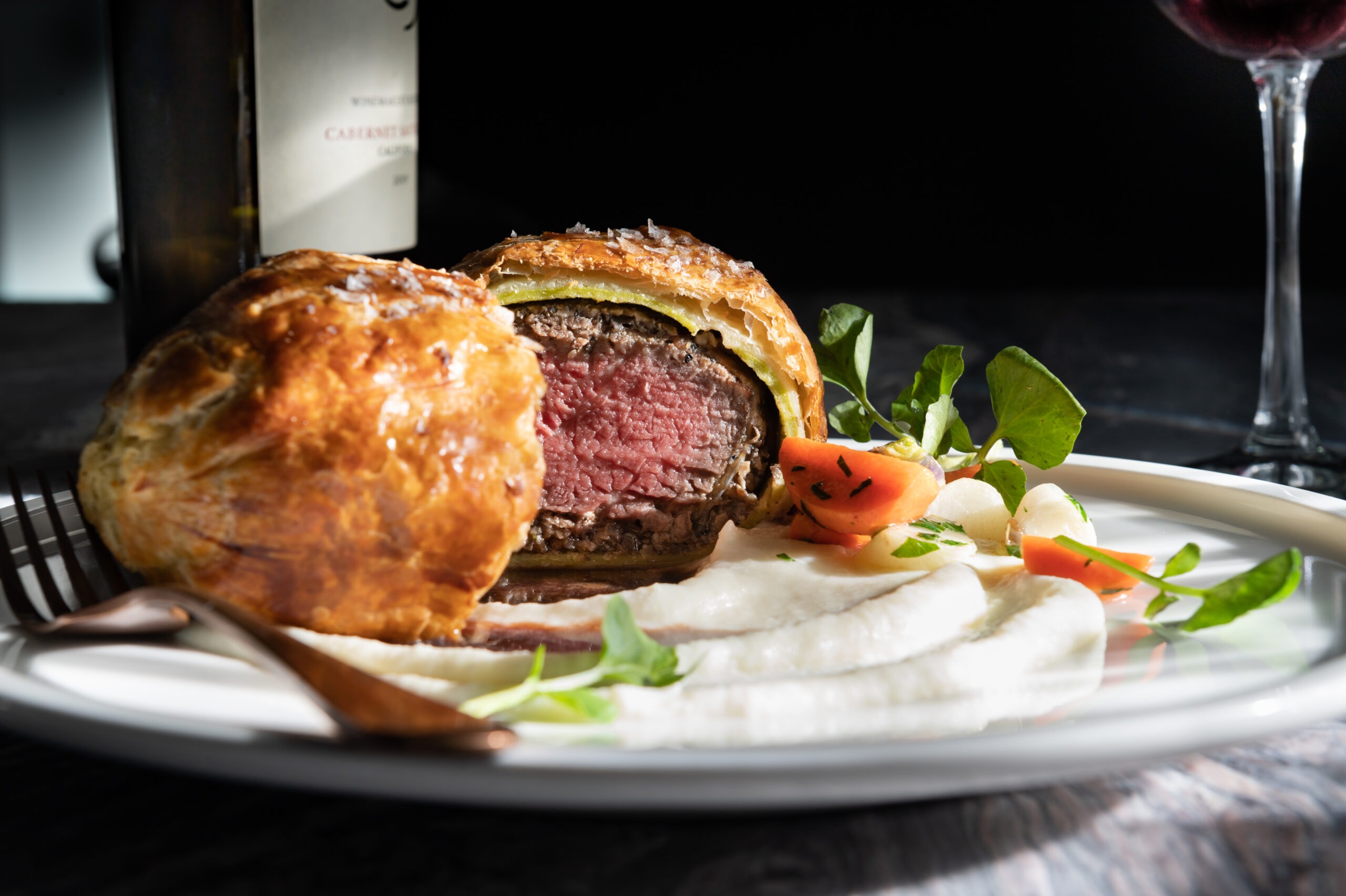 Beef Wellington served at Ramsay’s Kitchen at Harrah’s Las Vegas