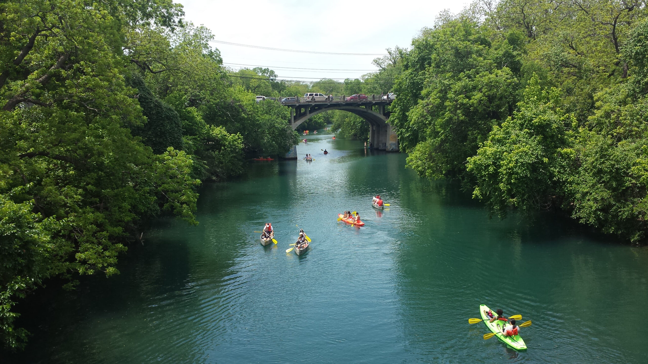 people Kayaking at Lady Bird Lake