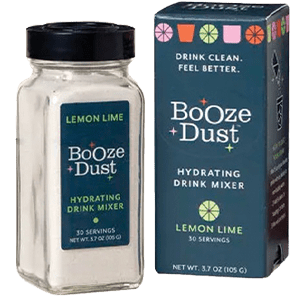 small bottle of booze dust