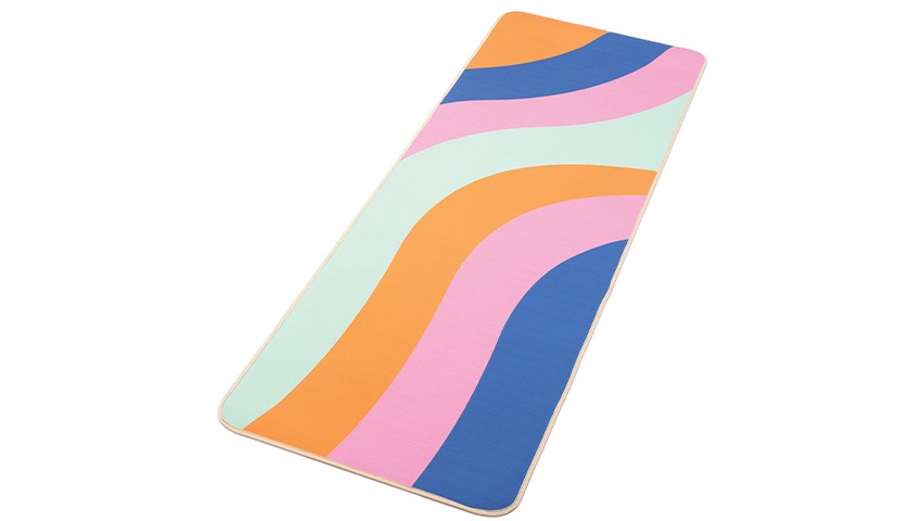 yoga mat with colorful design