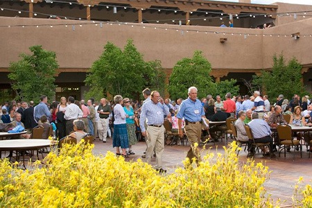 groups of people gathered at santa fe community convention center