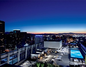 pool area of the ritz carlton los angeles la live