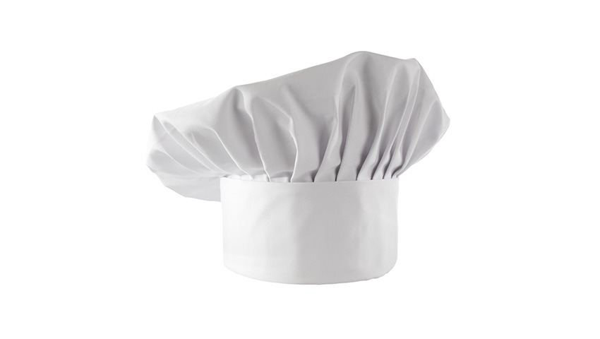 white chefs hat on white background