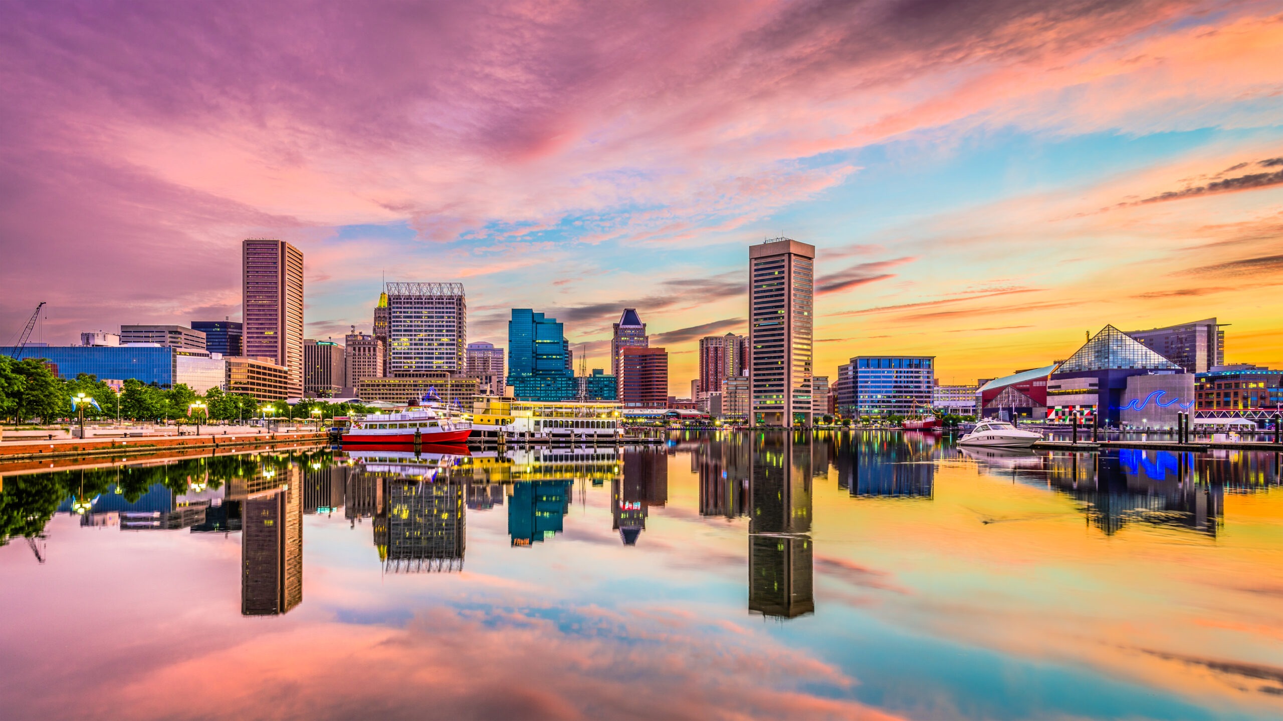 view of baltimore, maryland, inner harbor