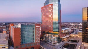 high shot of hilton columbus