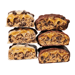 misfits energy bars stacked in two columns of three