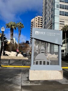 safe credit union convention center sign