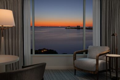 Grand Hyatt Tampa Bay sunset from guest room window