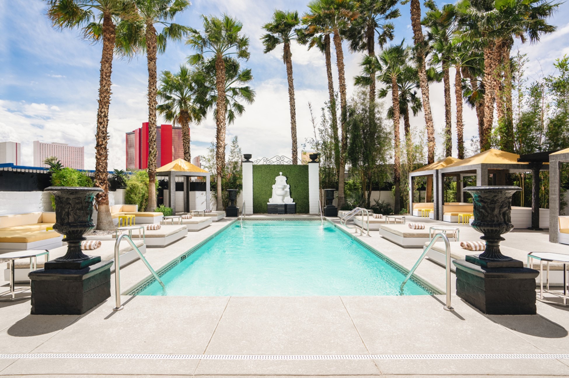 outdoor pool area