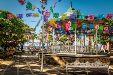 Main square in Puerto Vallarta, Jalisco, México