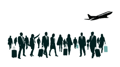 illustration of silhouetted businesspeople