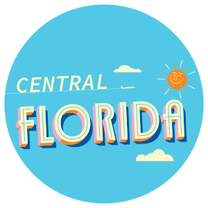 blue stamp that reads 'central florida'