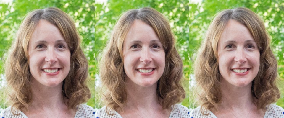 Three headshots of Desiree Dolecki side-by-side for CMP featured image