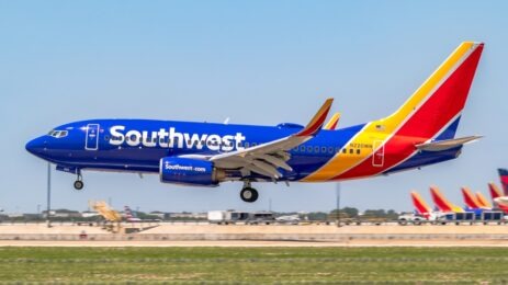 Southwest Airplane taking off at Austin Airport