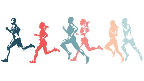 illustration of six runners