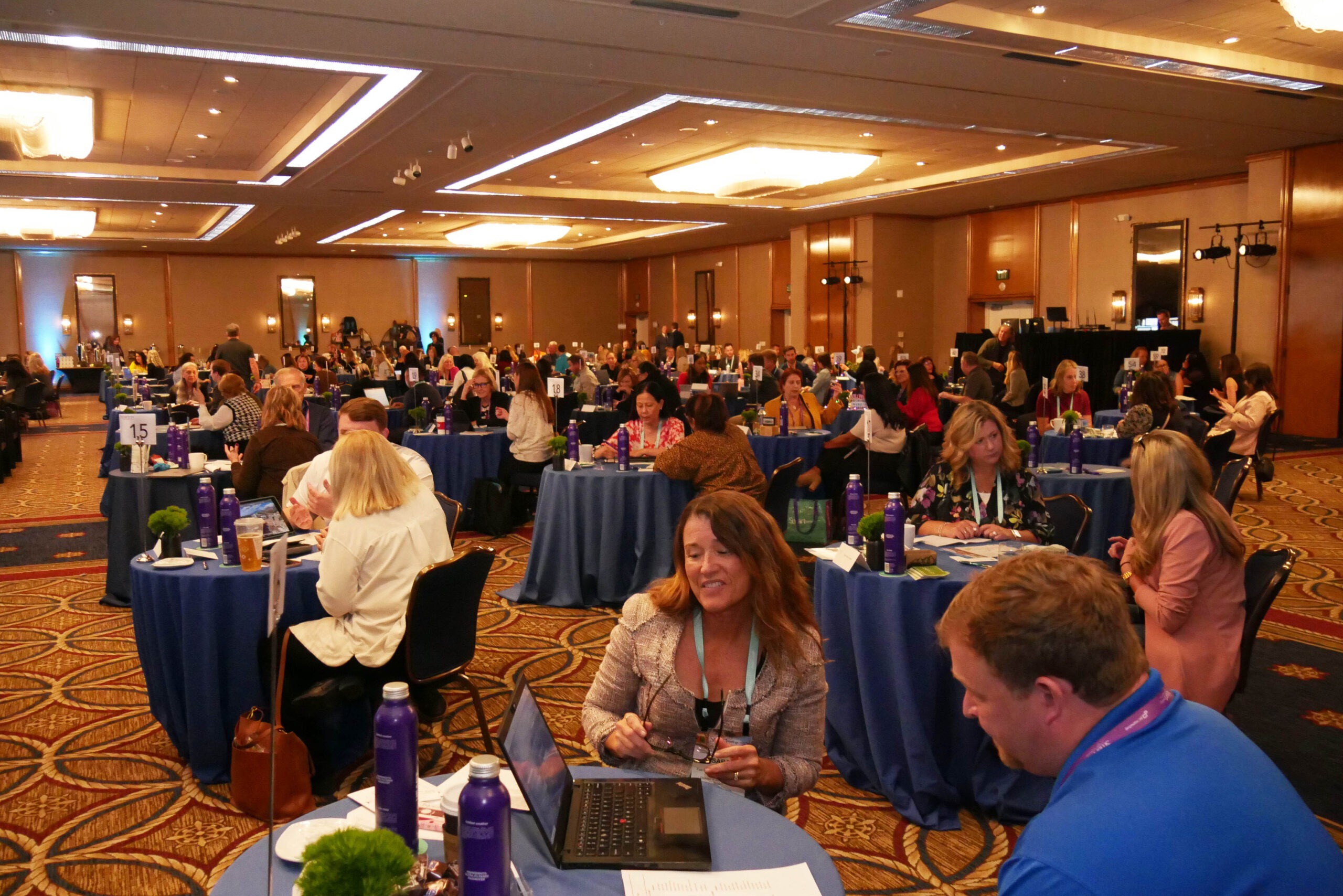 conference room of people talking