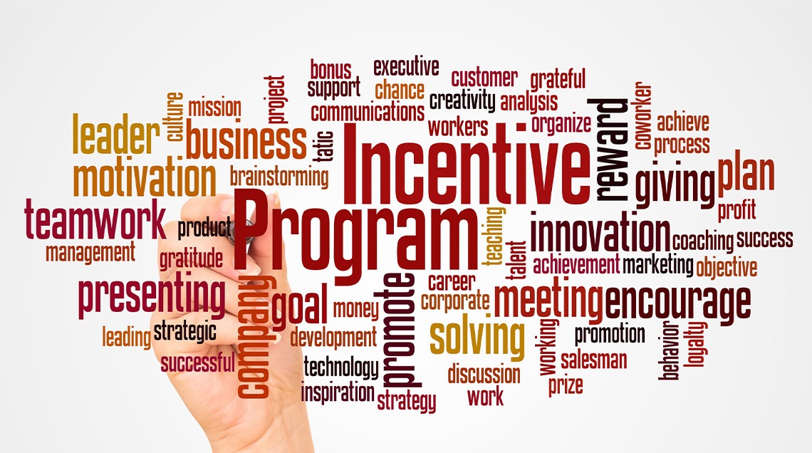 hand writing words related to "incentive program"