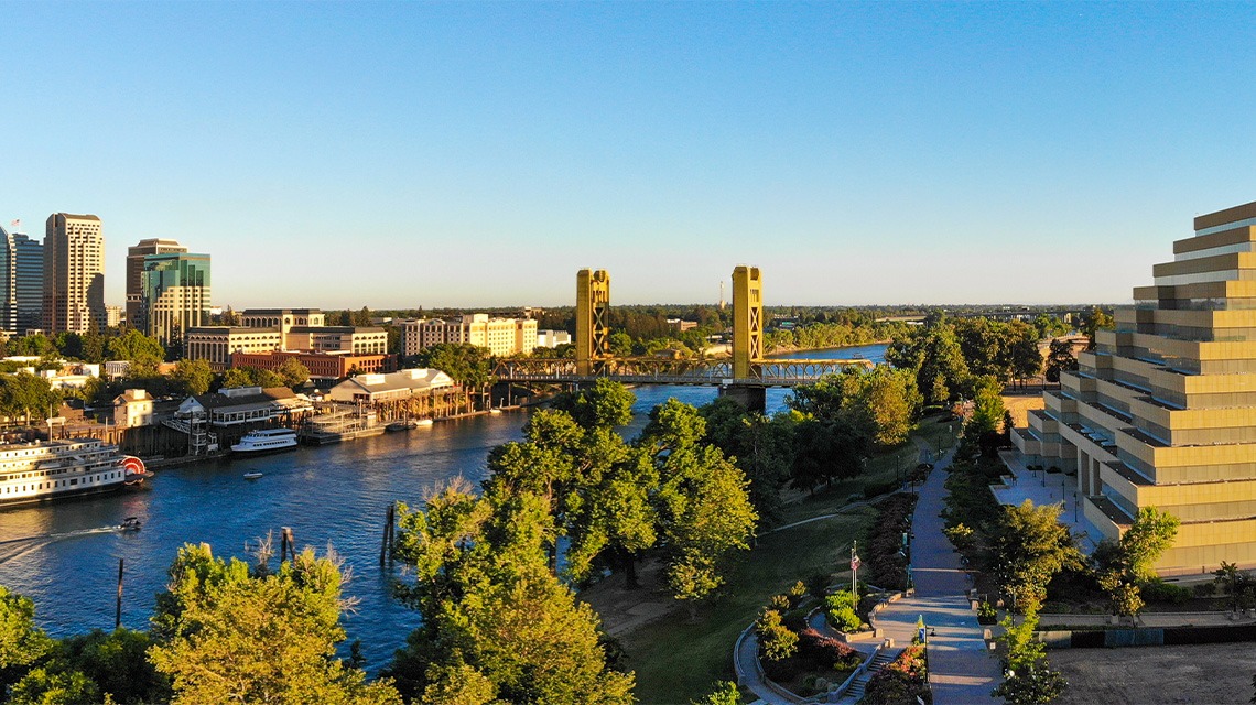 aerial view of city