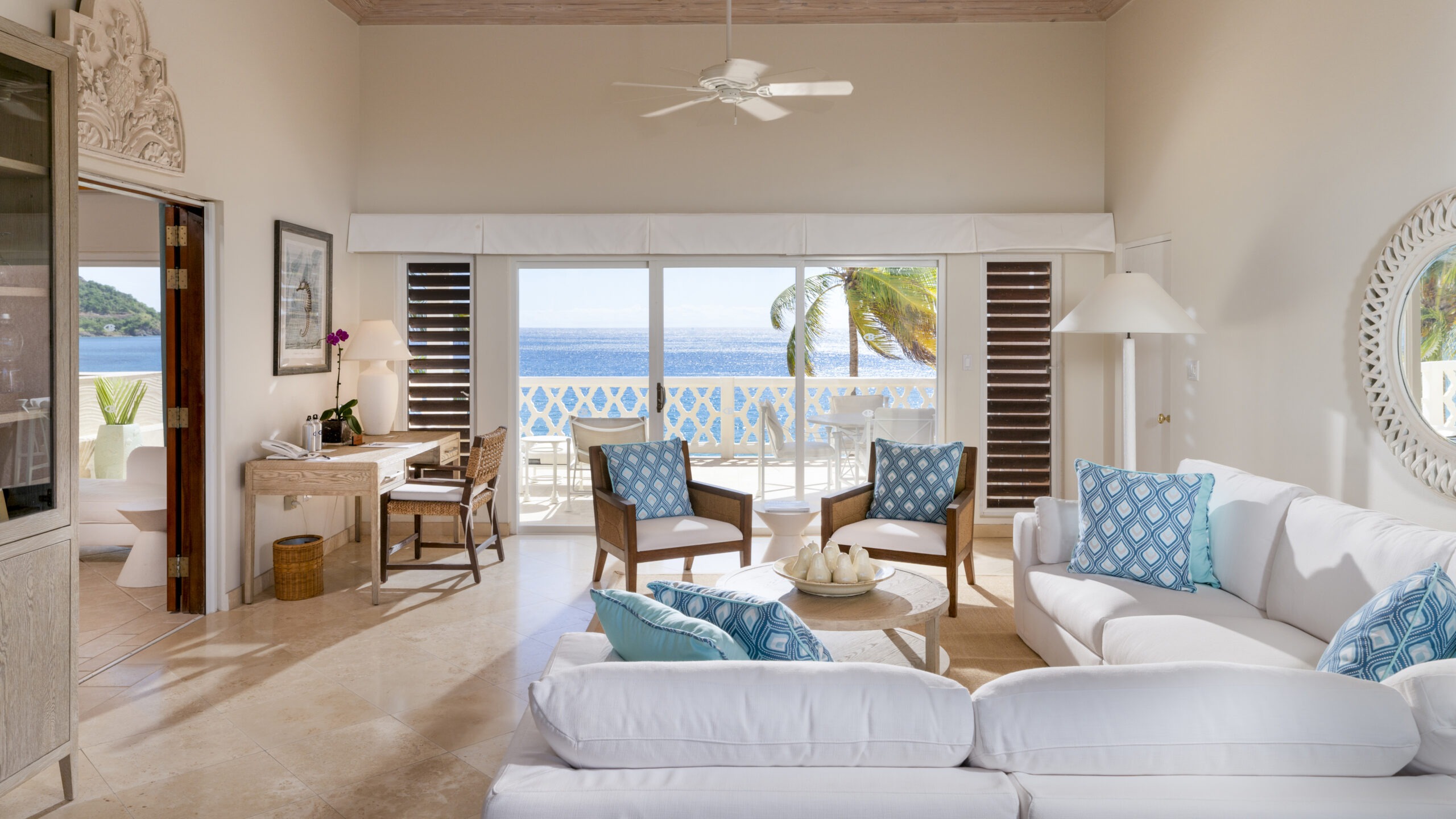 Guest room at Curtain Bluff