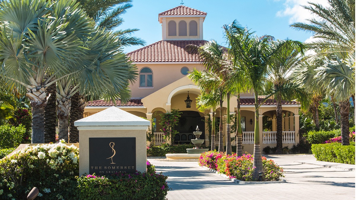 The exterior of The Somerset on Grace Bay