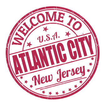 red 'atlantic city' stamp