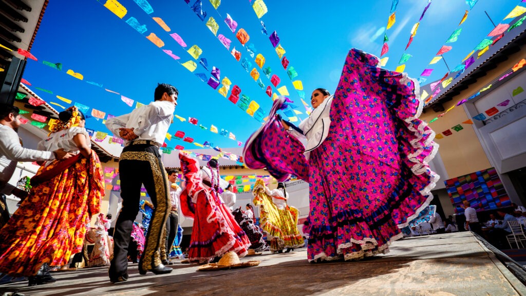 Puerto Vallarta folklore dancers dancing traditional Mexican cultural dance