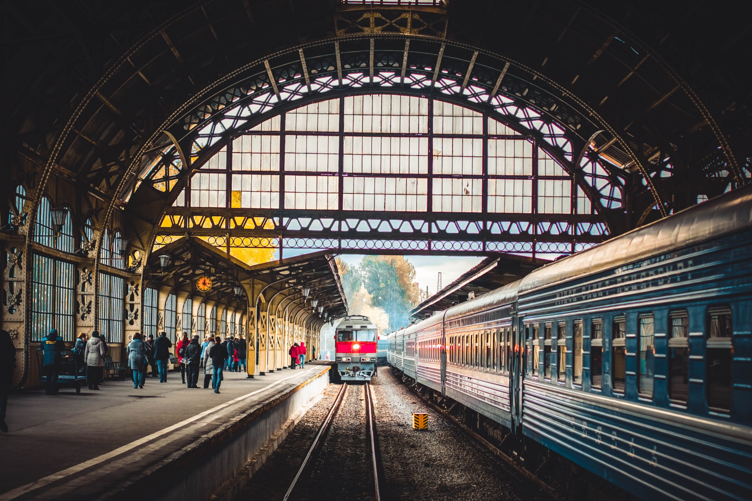 Railway train station