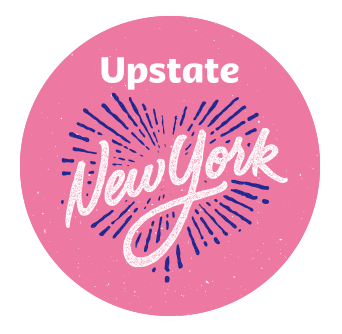 pink new york stamp