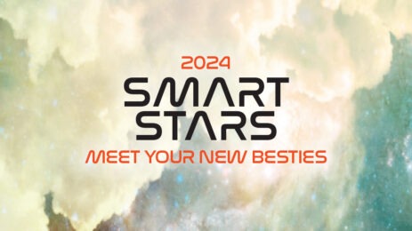 galaxy with words "2024 smart stars"