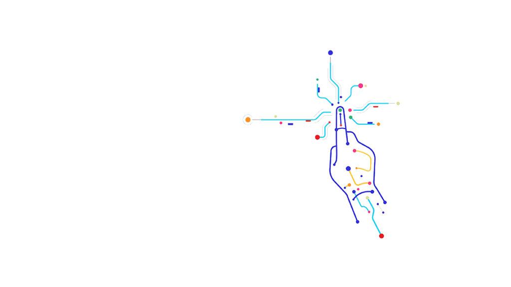 illustration of electronic hand 