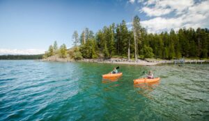 Kayaking in Flathead Lake Montana